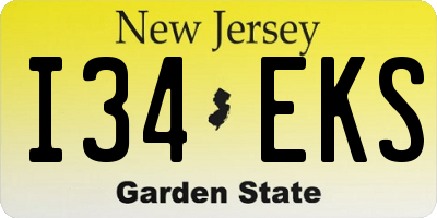 NJ license plate I34EKS