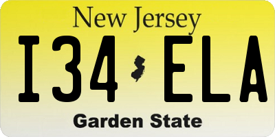 NJ license plate I34ELA