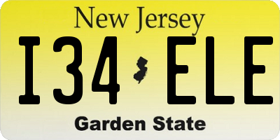 NJ license plate I34ELE