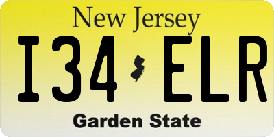 NJ license plate I34ELR