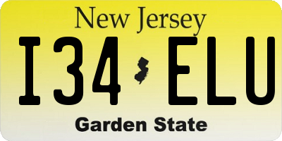 NJ license plate I34ELU