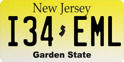 NJ license plate I34EML