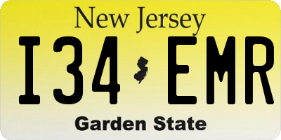NJ license plate I34EMR