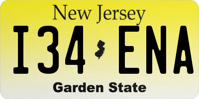 NJ license plate I34ENA