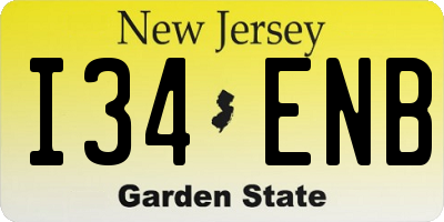 NJ license plate I34ENB