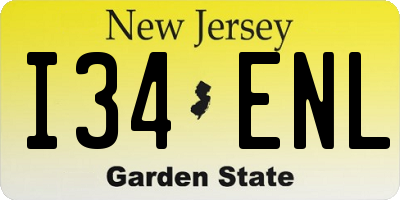 NJ license plate I34ENL