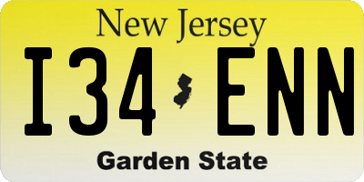 NJ license plate I34ENN