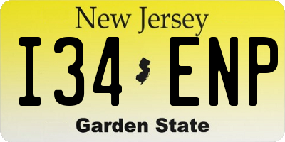 NJ license plate I34ENP