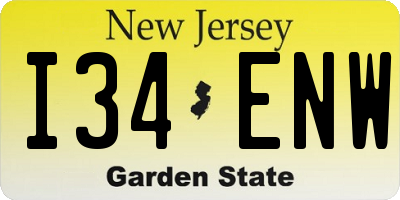 NJ license plate I34ENW
