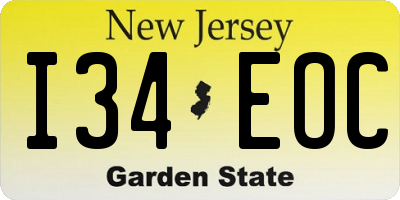 NJ license plate I34EOC