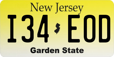 NJ license plate I34EOD