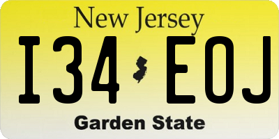 NJ license plate I34EOJ