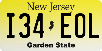 NJ license plate I34EOL
