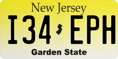 NJ license plate I34EPH