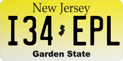 NJ license plate I34EPL