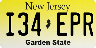NJ license plate I34EPR