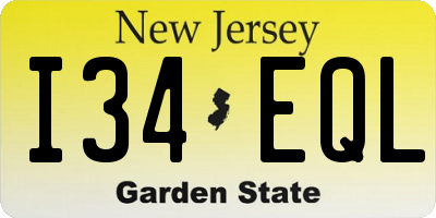 NJ license plate I34EQL