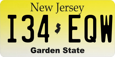 NJ license plate I34EQW
