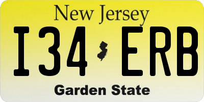 NJ license plate I34ERB