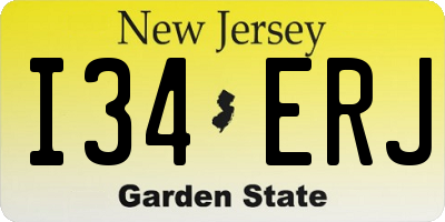 NJ license plate I34ERJ