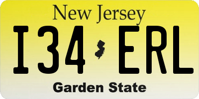 NJ license plate I34ERL