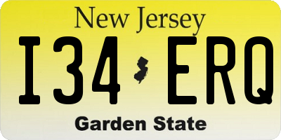 NJ license plate I34ERQ