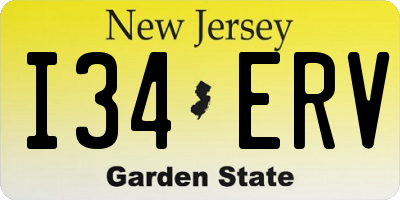 NJ license plate I34ERV