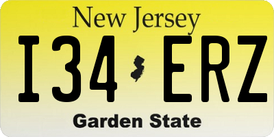 NJ license plate I34ERZ