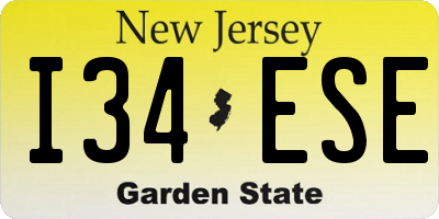 NJ license plate I34ESE