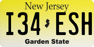 NJ license plate I34ESH