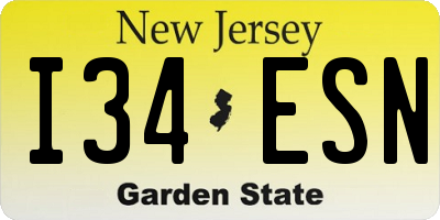 NJ license plate I34ESN
