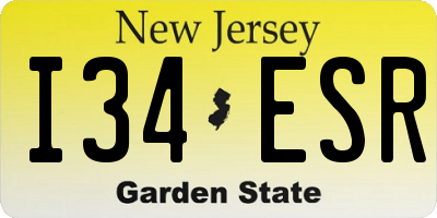 NJ license plate I34ESR