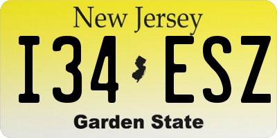 NJ license plate I34ESZ