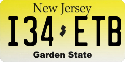 NJ license plate I34ETB