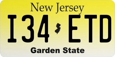 NJ license plate I34ETD