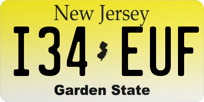 NJ license plate I34EUF