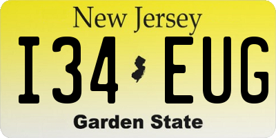 NJ license plate I34EUG