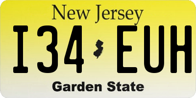 NJ license plate I34EUH