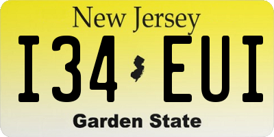 NJ license plate I34EUI