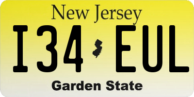 NJ license plate I34EUL