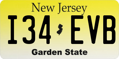 NJ license plate I34EVB