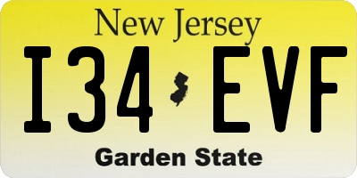 NJ license plate I34EVF