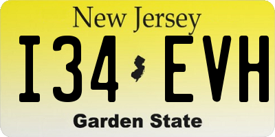 NJ license plate I34EVH