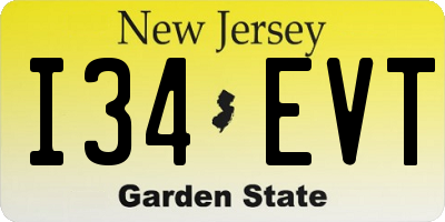 NJ license plate I34EVT