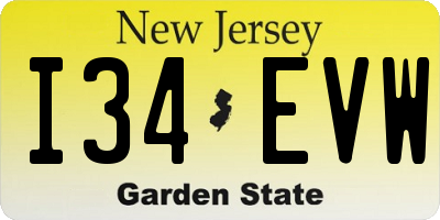 NJ license plate I34EVW