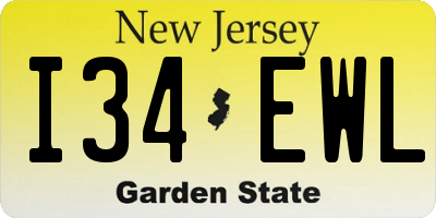 NJ license plate I34EWL