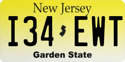 NJ license plate I34EWT
