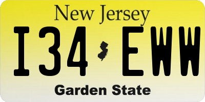 NJ license plate I34EWW