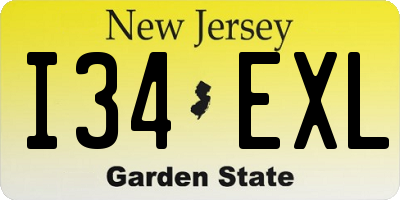 NJ license plate I34EXL