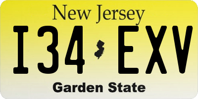 NJ license plate I34EXV